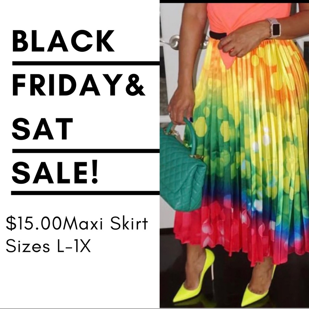 Abstract Maxi Skirt